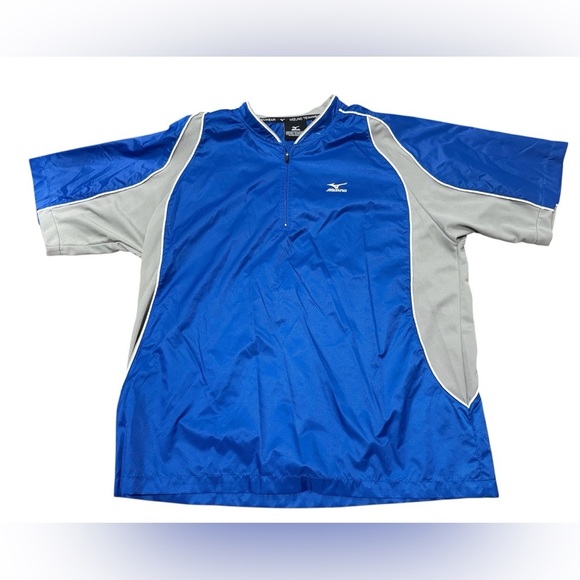 Mizuno Teamwear Batting Jersey Shirt Wind Water Protection Blue Gray Size Large - Picture 1 of 9